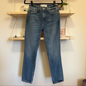 Reformation Julia High Crop Jeans in Bryce (medium wash) Size 25